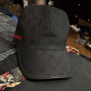 Black Gucci inspired cap hat. OS. Never worn.